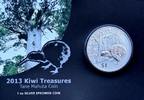 Neuseeland 1 NZD Kiwi 1 oz Silver 2013 in Coincard -