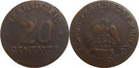 Mexico 20 Centavos Puebla Mint, revolution -