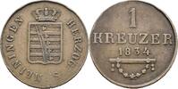 Sachsen-Meiningen Cu-Kreuzer Bernhard Erich Freund 1803-1866 -