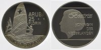 Niederländisch Antillen-Aruba 25 Florin Beatrix seit 1980. -
