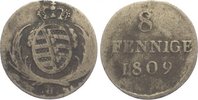 Sachsen-Albertinische Linie 8 Pfennig Friedrich August I. 1806-1827. -