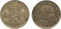 Indonesien-Niederländisch Ostindien 1/10 Gulden Wilhelm III. 1849-1890. -