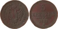 Römisch Deutsches Reich Cu 3 Kreuzer Franz Joseph I. 1848-1916. -
