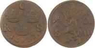 Schweden Cu 1/6 Öre silvermynt 1 Karl XI. 1660-1697. -