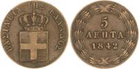 Griechenland Cu 5 Lepta Otto von Bayern 1832-1862. -