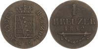 Sachsen-Meiningen Cu Kreuzer Bernhard Erich Freund 1803-1866. -