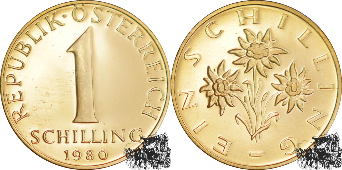 1 schilling 1980 sterreich 1 schilling 1980 proof
