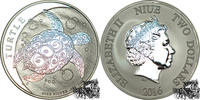 Niue Neuseeländische Verwaltung 2 Dollar 2 Dollar 2016 - Schildkröte -