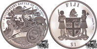 Fidschi 1 Dollar 1 Dollar 2020- Schlacht von Salamis, Fiji Inseln -