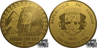Kongo 100 Francs CFA 100 Francs 2021 - Tutankhamun, 1/200 Oz. -
