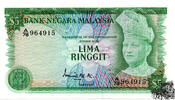 5 Ringigit 1977 Malaysia - bankfrisch- -