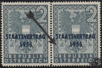 Österreich 2 Schilling 1955, blaugrau, Spinne -