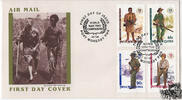 Papua Neuguinea Papua-Neuguinea - Nr.: 659-62 FDC 50. Jahrestag der Einbeziehung Papua Neuguineas in den Zweiten Weltkrieg -