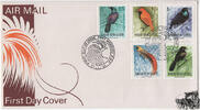 Papua Neuguinea Papua-Neuguinea - Nr. 672-76 FDC Paradiesvögel -