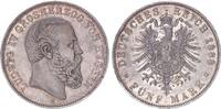 Hessen 5 Mark 1888 Großherzog Ludwig IV. 1877-1892 -