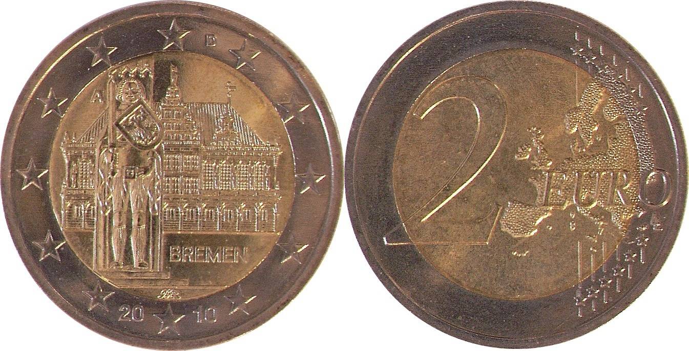 2 euro 2010 (a) deutschland, brd, germany brem