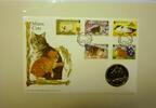 Man 1 Crown Numisbrief - Katzen (Türkische Katze) -