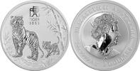Australien, Australia 2 Dollars 2022 2 oz Lunar III (Tiger) BU