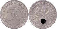 Deutschland/ Drittes Reich 50 Reichspfennig Wertzahl im Eichenkranz -