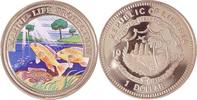 Liberia 1 Dollar Schutz der Meeresfauna (Fische in Meereslandschaft in Farbe) -