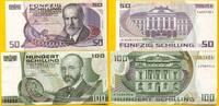Österreich 50 + 100 Schilling Lot zwei Banknoten -