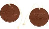 Deutschland/DDR - Medaille Kl. tragbare Steinzeug-Medaille, 1967 Meissen, Martin Luther, 450 J. Reformation -