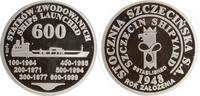 Polen - Silbermedaille Silbermedaille auf die Fertigstellung d. 600. Schiffs der Werft Stettin/Szcecin -