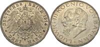 GERMANY BAVARIA 3 Mark LOUIS III. mint Munich -
