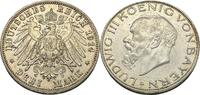 GERMANY BAVARIA 3 Mark LOUIS III. mint Munich -