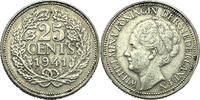 NETHERLANDS 25 Cents Queen WILHELMINA mint Utrecht master W.J.van Heteren -