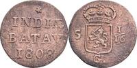 NETHERLANDS East India 1 Duit LOUIS NAPOLEON -