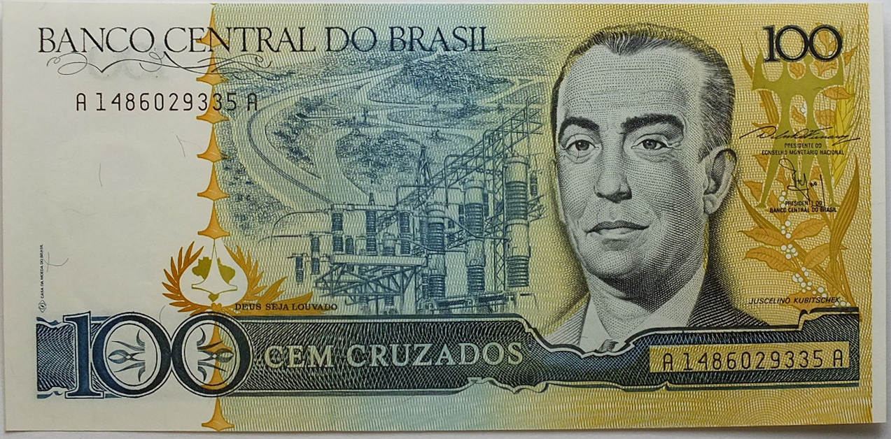 100 cruzados 1986/88 brasilien 1