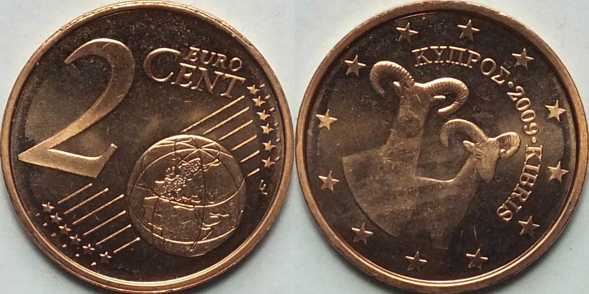 2 cent 2009 zypern unc
