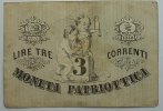 Italien Venedig 3 Lire 1848 2-3 200.81 元 含税 ＋  133.79 元 运费