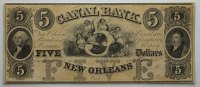 USA 5 $ Canal Bank of New Orleans unsigniert -