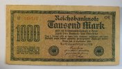 Deutsches Reich 1.000 Mark Rosenberg Nr. 75 d,KN rot, FZ: OE -