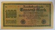 Deutsches Reich 1.000 Mark Rosenberg Nr. 75 d,KN rot, FZ: PG -