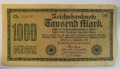 Deutsches Reich 1.000 Mark Rosenberg Nr. 75 d,KN rot, FZ: OE -