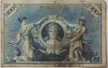 Deutsches Reich 100 Mark Rosenberg Nr. 20 Serie A, Unterdruck O -