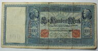 Kaiserreich 100 Mark Rosenberg Nr. 43 a Papier weiß. Serie D -