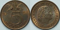 Niederlande 5 Cent 1956 vz-st 8.37 元 含税 ＋  133.79 元 运费