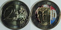 luxemburg 2 Euro Großherzogin Charlotte von Luxemburg Farbveredelt -
