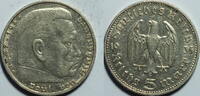 3. Reich 5 RM Hindenburg -