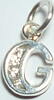 Anhänger G Buchstabe G .925 Sterling Silber Größe: 10 mm mit Zirkonia -