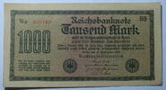 Deutschland 1000 Mark World Paper Money 76 b, WZ Hakensterne, -