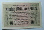 Deutschland 50 Millionen Mark World Paper Money 109 d, Wz: G -