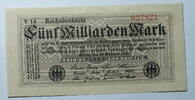 Deutschland 5 Milliarden Mark World Paper Money 123 a, mit Seriennummer -