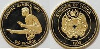Tonga 100 Paanga Gold Olympische Spiele 1992 7,7 Gramm .583 Gold -