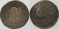 Sachsen Schildgroschen sehr selten mit Gegenstempel halbes Rad ( 6 Speichen) -