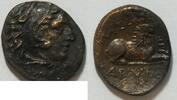 Antikes Griechenland AE 17 Makedonien Kassander Kopf des Herakles in Löwenhaube Rs. Liegender Löwe -